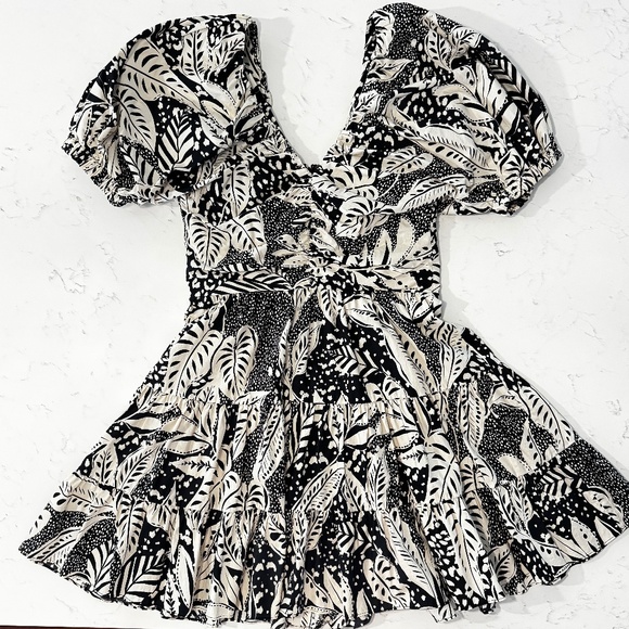 Gilner Farrar size medium black and white poplin dress - Picture 1 of 5